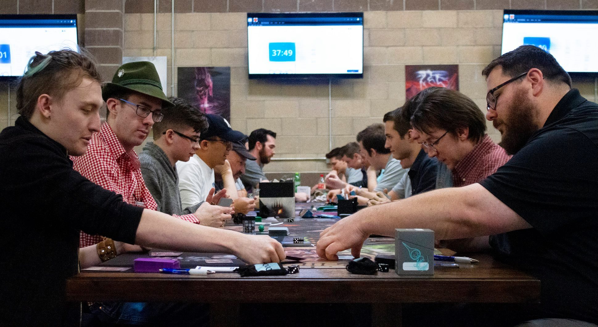 People playing Magic the Gathering